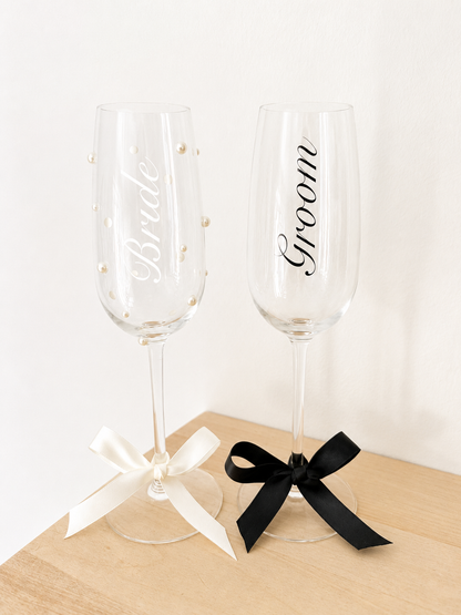 Bride & Groom Keepsake Flute Set